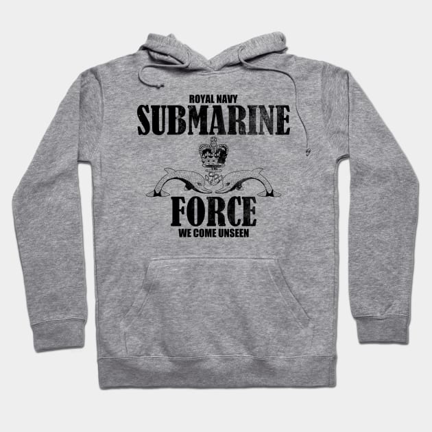 Royal Navy Submarine Force (distressed) Hoodie by TCP